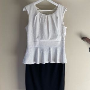 Black & white midi dress